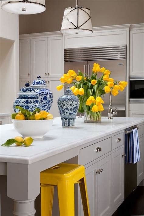 A park avenue apartment yellow kitchen decor yellow kitchen view in gallery contemporary kitchen with gray cabinets and yellow 75 kitchen design and remodelling ideas before and after yellow How To Decorate The Kitchen Using Yellow Accents