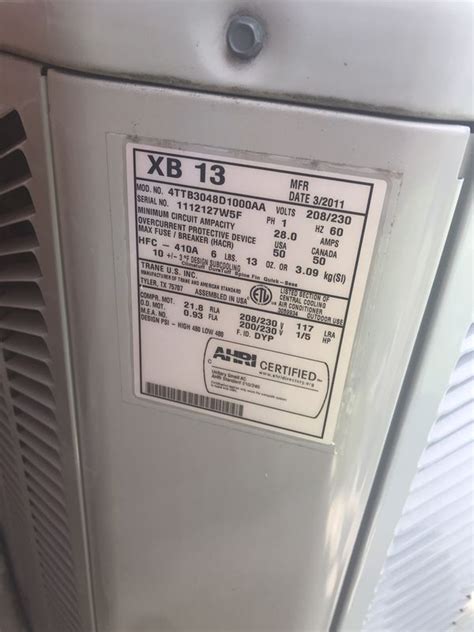 Trane Air Conditioner Xb13 Outside Condenser Unit For Sale In Chicago