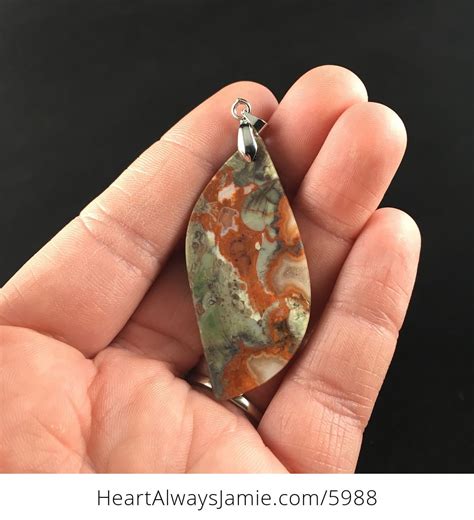 Rainforest Jasper Stone Jewelry Pendant 6zZkoK8bDg8