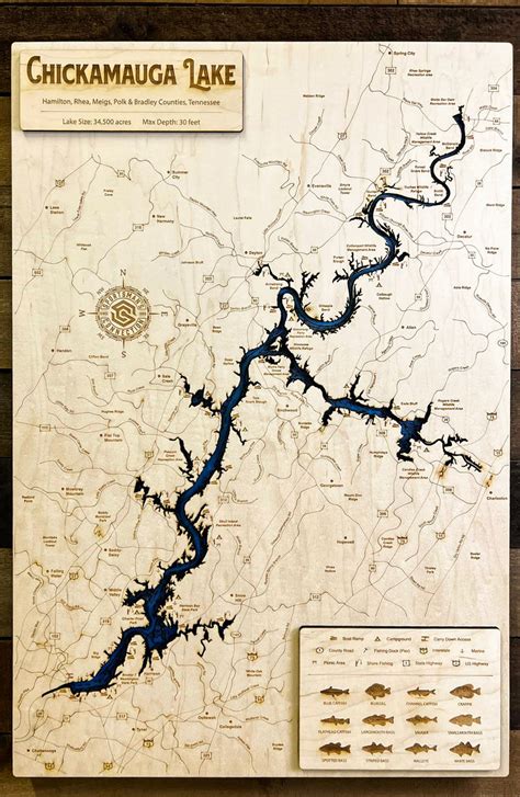 Lake Chickamauga Fishing Map Zaria Kathrine