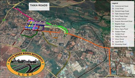 (click on the map to get the ward details). Thika Town gets a Major Boost on Roads