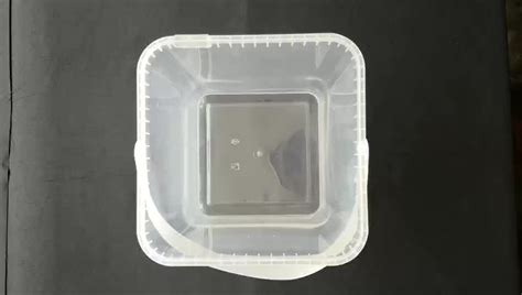 Ice Cream Container Plastic Square Bucket 4 Liter Squared Plastic Clear