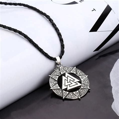 Necklaces Slavic Norway Valknut Pagoda Amulet Pendant Men Necklace