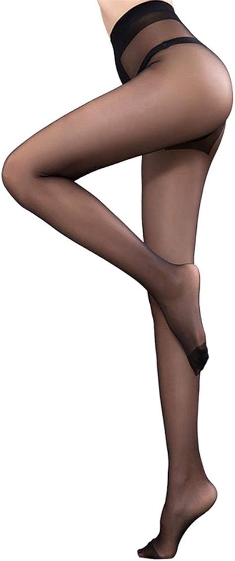 Womens Silk Stockings Sexy Perspective Breathable One Piece Stockings4 Color Pcs Black One