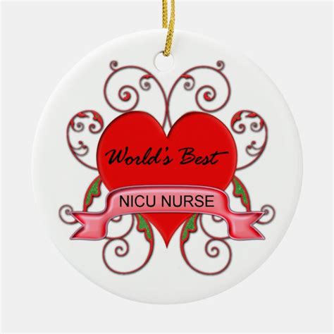 Worlds Best Nicu Nurse Christmas Ornament Uk
