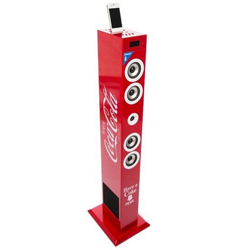 classic coca cola multimedia tower bluetooth speaker from bigben