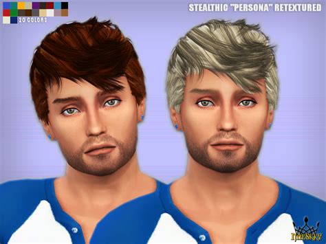 My Sims 4 Blog Stealthic Persona Hair Retexture By Niteskkysims