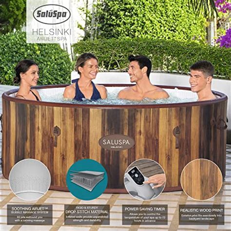 Bestway Helsinki Saluspa 7 Person Inflatable Outdoor Hot Tub Spa With