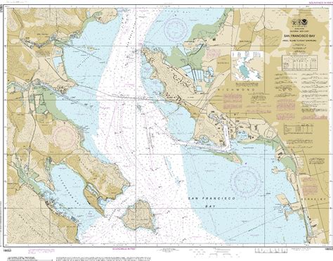 NOAA Nautical Chart 18653: San Francisco Bay-Angel Island to Point San