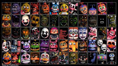 Ultimate Custom Night Official C D Roster Five Nights At Freddys Pt Br Amino