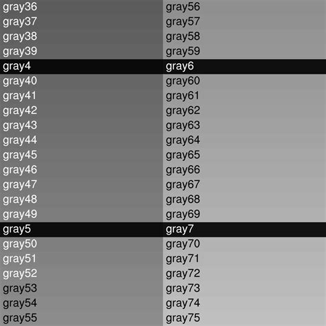Grey Color Chart Names