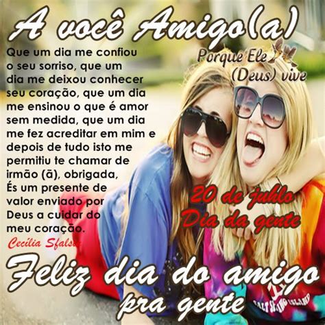 O dia do amigo é comemorado no brasil no dia 20 de julho. Mensagens para o Dia do Amigo para WhatsApp e Facebook ...