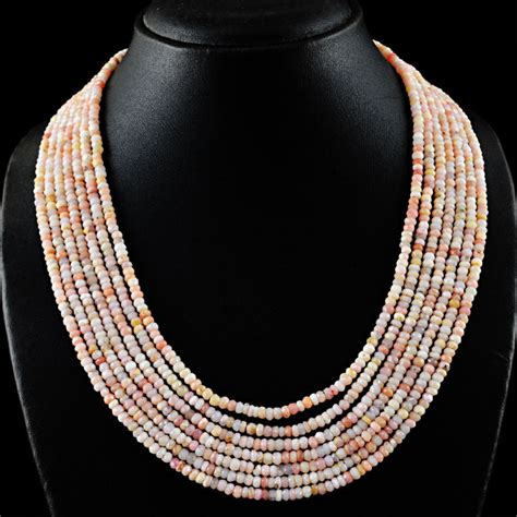 Pink Australian Opal Necklace With Kt Gold Catawiki
