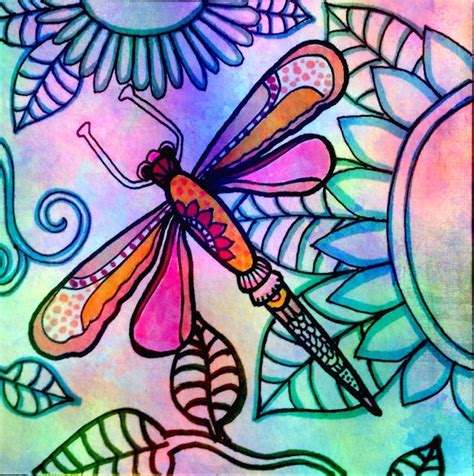 Robin Meads Art Blog Dragonfly Art Watercolor Dragonfly Whimsical Art