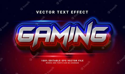 Premium Vector Gaming 3d Text Effect Editable Text Style Effect