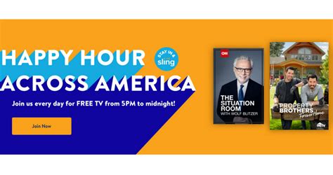 Sling Happy Hour Watch Sling Tv For Free Southern Savers