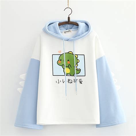 Kawaii Harajuku Baby Dinosaur Hoodie Limited Edition Kawaiitherapy