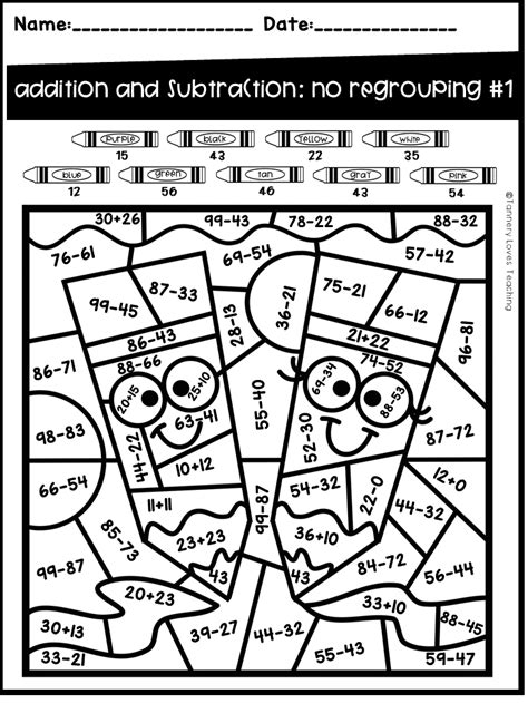 2 Digit Addition Coloring Worksheets Sketch Coloring Page