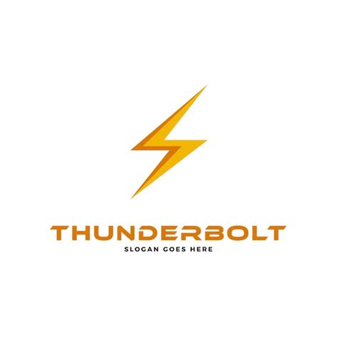 Premium Vector Thunderbolt Logo Vector Icon Illustration