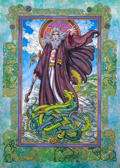 Celtic Irish Christian Art St Patrick Painting By Jim Fitzpatrick