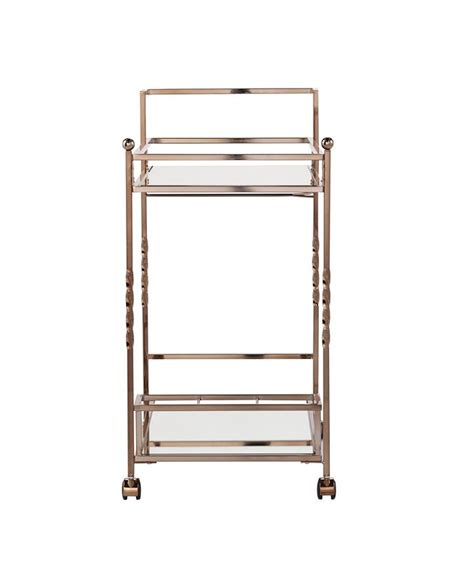 Southern Enterprises Ivers Metal Mirrored Bar Cart Macys