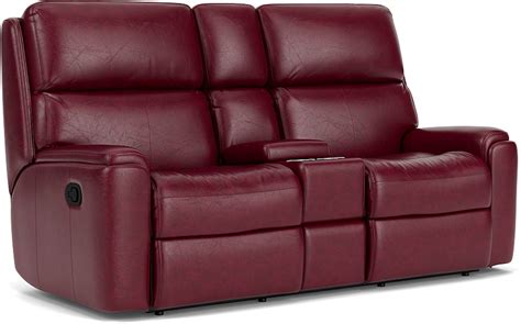 Flexsteel Living Room Reclining Loveseat With Console 3904 601