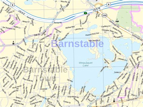 Barnstable Town Map Massachusetts