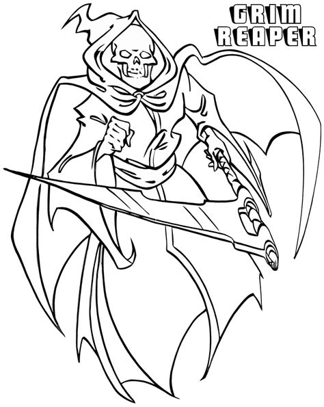 Grim Reaper 2 Coloring Page Free Printable Coloring Pages For Kids