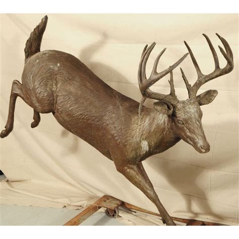 Edd Hayes Life Size Deer Bronze Sculpture