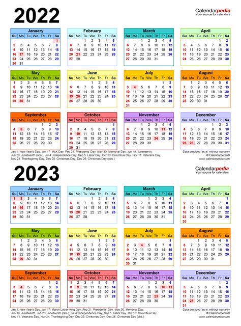 Calendar Year 2022 And 2023 Calendar Template Printable Vrogue