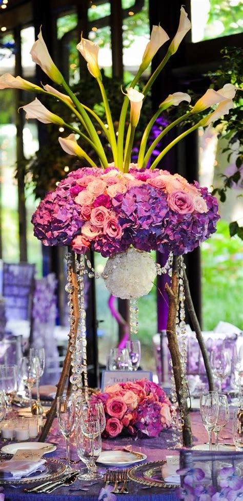 Memorable Wedding Pretty Purple Wedding Flowers