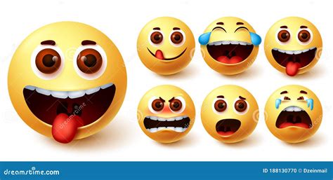 Smiley Emojis Vector Face Set Smileys Emoticons And Emoji Sexiezpix