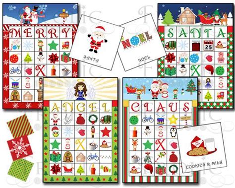 Printable Christmas Bingo Cards For 40