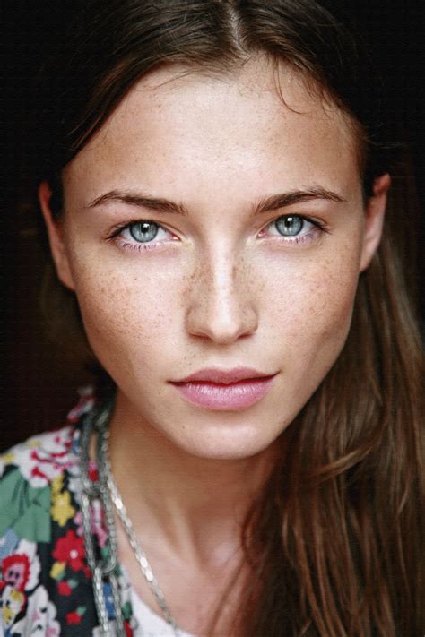 An excessive use of makeup may cause some skin issues. I love her natural look photographed by Mike Dowson ...
