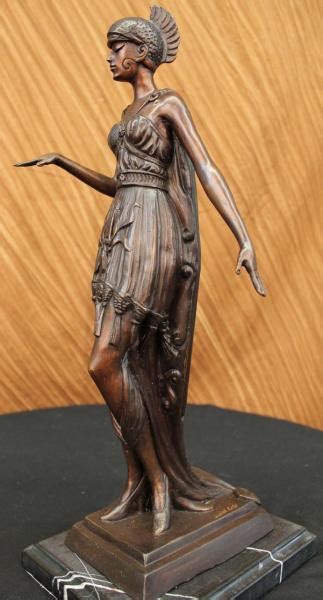 Art Deco Juliet Erte Roman Female Warrior Bronze Sculpture Statue