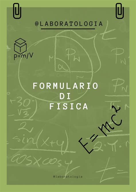 Formulario Di Fisica Con Formule Integrate Formulario Di Fisica