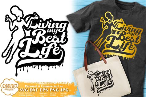 Download Living My Best Life SVG #5 | Black Woman Dripping Svg ...