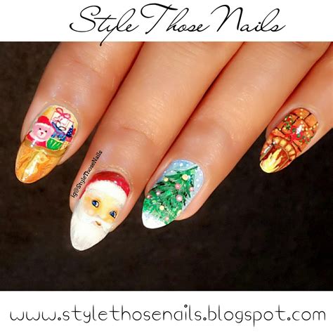Style Those Nails: 40 Great Nail Art Ideas: Christmas Nails - Freehand