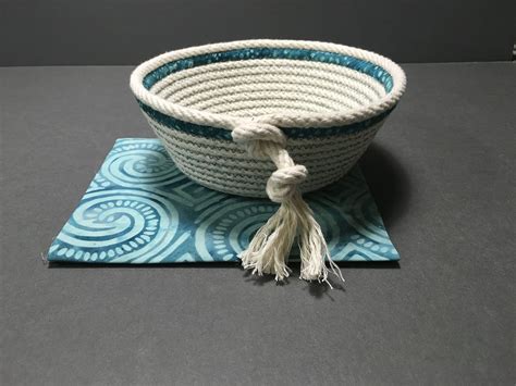 Natural Rope Bowl Coiled Rope Basket Coiled Rope Bowl Small Catchall