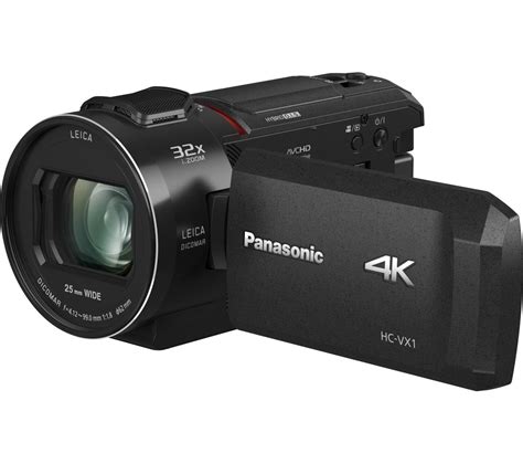 You can capture and record the good times with your family and friends at any time with this vlogging camera. PANASONIC HC-VX1EB-K 4K Ultra HD Camcorder - Black Fast ...