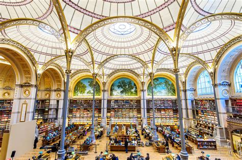 the Bibliothèque Nationale's mid-19th-century reading room ...