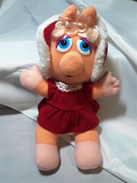 Baby Miss Piggy Muppet Figure Christmas Ready 1987 Henson Assoc