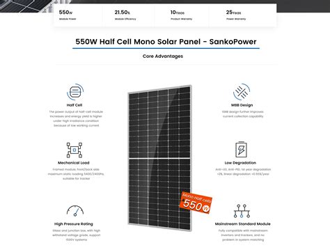 550w Half Cell Mono Solar Panelsankopower Solar System Was Established