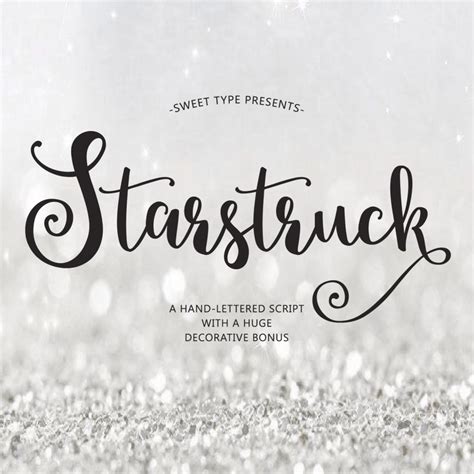 Click here to view another set. Starstruck Hand-lettered font download Calligraphy script ...