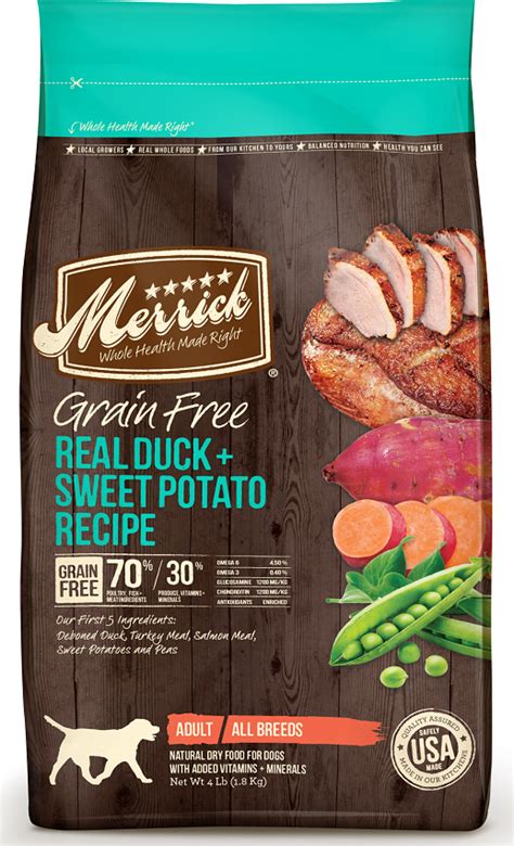 Maybe you would like to learn more about one of these? Merrick Grain Free Real Duck and Sweet Potato Dry Dog Food ...