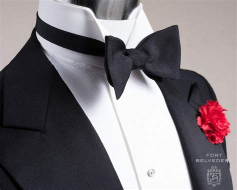 Contemporary Tuxedo Black Tie Shirts