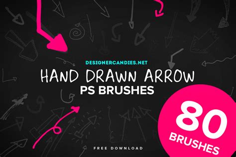 80 Free Hand Drawn Arrow Brushes For Photoshop Behance