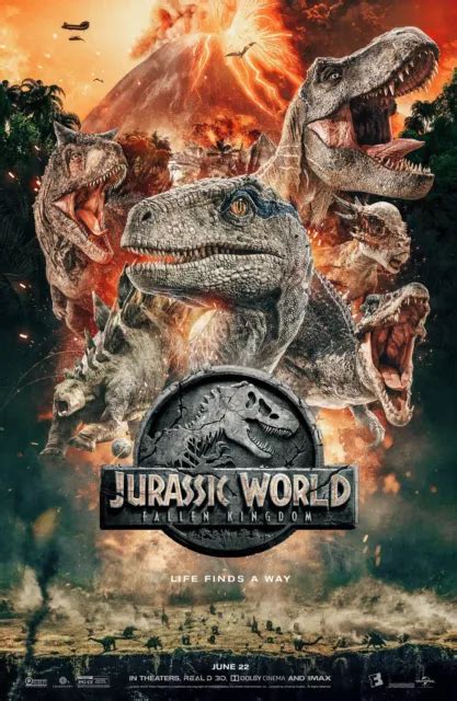 Jurassic World Fallen Kingdom Textless Poster Chris Pratt Bryce Dallas