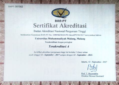 Peringkat akreditasi program studi untuk program pendidikan sarjana ut berdasarkan penilaian badan akreditasi nasional perguruan tinggi ban pt. Contoh Surat Keterangan Akreditasi Dari Ban Pt - Kumpulan ...