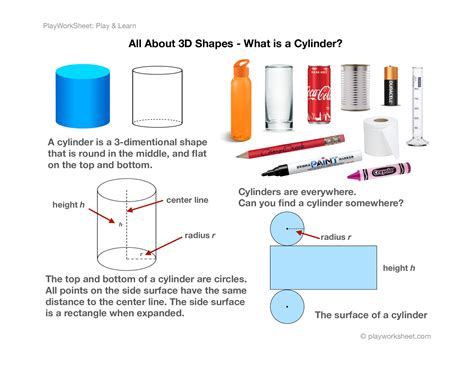 All About 3d Shapes What Is A Cylinder Free Printables For Kids